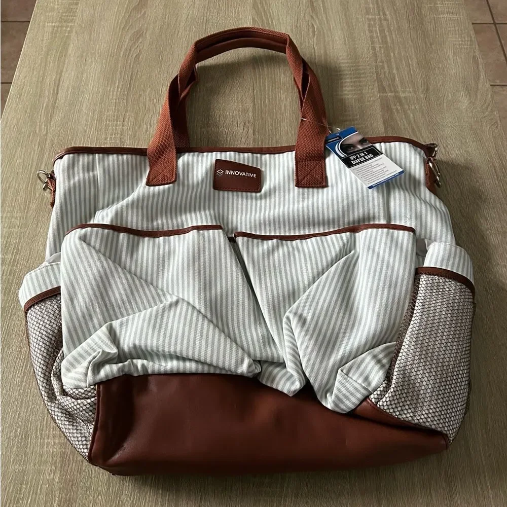 NWT … INNOVATIVE IPP 2 in 1 Diaper Bag With Tabletop Changing Pad